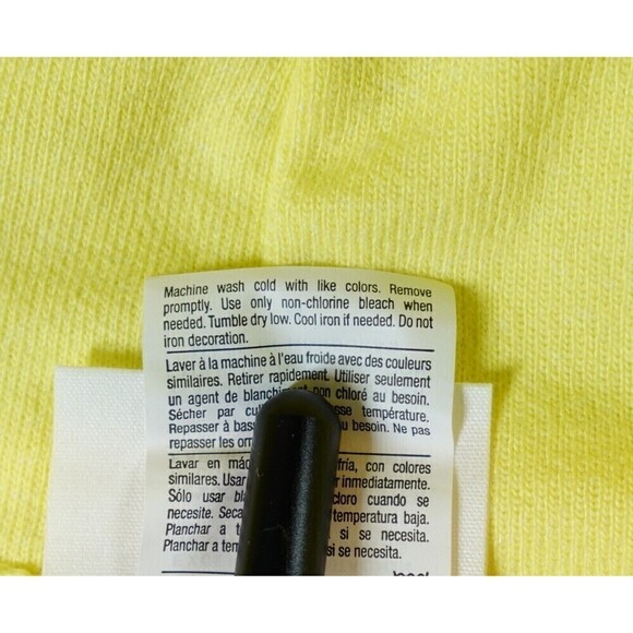 Champion Reverse Weave Hoodie Sweater Mens Medium Yellow Graphic Logo Cadmium - Picture 12 of 16